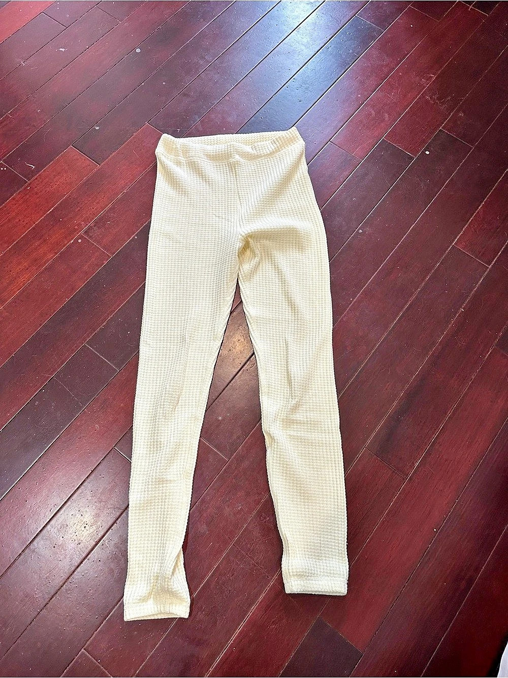 Roots Textured Leggings in Cream Like New